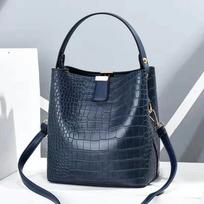 Vintažinė aligatoriaus odos rankinė ant peties, crossbody krepšiai, madingas moteriškas kibiro formos krepšys, didelės talpos moteriškas tote krepšys