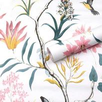 Vintažinis lipnus popierius Nuimami tapetai Vinilinė plėvelė Sienų danga Baldų dekoras Gėlėtas lipdukais klijuojami tapetai 1mx45cm sample