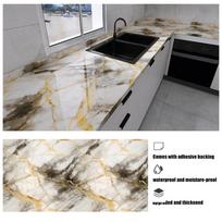 40cm DIY Kitchen Oil Resistant Living Room Bedroom Marble Wall Stickers Wallpaper Waterproof Home Decoration Self Adhesive 40cmX1m