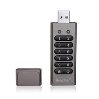 64GB 256 bitų šifruotas USB diskas, slaptažodžiu apsaugotas USB 3.0 atmintukas, U diskas, palaikantis nustatymą iš naujo / valymą / automatinį 128GB pilka