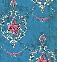 Damask Peel and Stick Wallpaper Retro Floral Self Adhesive Wallpaper Vinyl Removable Contact Paper for Living Room Cabinet DIY 1mx45cm