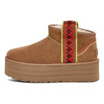 UGG  Classic Ultra Mini Platform Braid - Chestnut Women Sneakers Brown 1138491-CHE 39