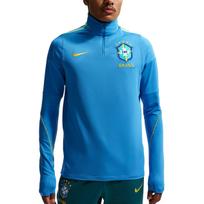 Nike Dri-Fit Strike Brazil Team Quick-Dry Training Stand-Up Collar Simple Long Sleeve Football Shirt Men tops IB4988-435 M