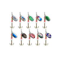Jig Spinner Bait rinkinys su dėžute žvejybos reikmenims 3g besisukantis blizgutis lydekoms, lašišoms, jūrų žvejybai, vobleris, velkiavimas, kietas paviršinis masalas 60 mm