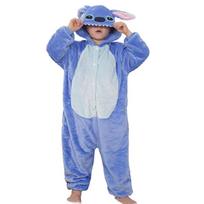 Stitch pliušiniai pižama su gobtuvu pižama personažo kostiumas pižama miego drabužiai vienas gabalas 100 mėlyna