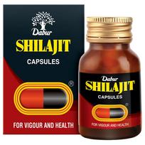 Dabur Shilajit Ajurvedinės kapsulės Grynos Shilajit kapsulės Jėgai Ištvermei Gyvybingumui Imuniteto Palaikymui 30 Kapsulių