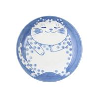 Cute Cat Ceramic Plate Japanese Plate Blue and White Porcelain Bowl Home Creative Personality Plate Home Kitchen Tableware