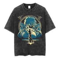 2026 Washed Vintage Anime Vinland Saga Thorfinn You Are Not My Enemies I Have No Enemies T Shirt Men Women Casual Cotton Oversized T-shirts L