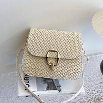 Vasarinės Užraktas Mados Šiaudinės Crossbody Rankinės Atsitiktinės Kelioninės Paplūdimio Peties Rankinė Dizainerio Atvartas Moteriškos Rankinės 20x15x8cm