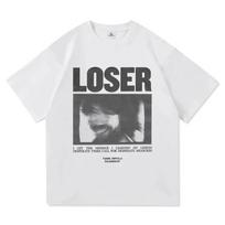 Tame Impala  Loser  Retro pusiau toninis portretas Grafika Unisex Sunkios medvilnės Oversize Streetwear Marškinėliai 4XL