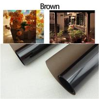 Vaivorykštės lango lipdukas Lipnus vinilas Sprogimui atsparus Saulę blokuojantis Dekoracija Langų plėvelė Langui Durims Stiklui Pertvarai 20x100cm ruda