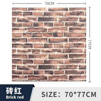 Lipnios 3D trimačiai sienų lipdukai Dekoratyviniai lipdukai su putplasčio plytų raštu Retro tendencijos Fono tapetai muraux 3mm 70x77cm