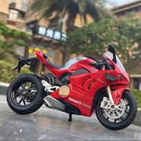 1:12 Ducati Panigale V4S Lydinio Krosinis Motociklo Modelis Simuliacinis Žaislas Gatvės Motociklo Modelio Kolekcija Vaikų Dovana M17 raudona