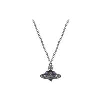 Vivienne Westwood Deimantinis Širdies Pakabukas Karoliai Unisex karoliai Plieninės spalvos 630203BV02S326S326 Box