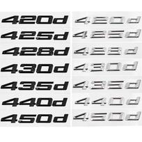3D ABS automobilio bagažinės raidžių logotipo lipdukai Ženklelio emblemos lipdukas, skirtas 4 serijai 420d 425d 428d 430d 435d 440d F32 F33 F36 G22 G23 G26 420d sidabras