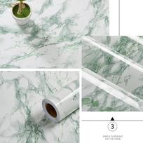 PVC lipnios žalio marmuro tapetai, vandeniui atsparūs, aliejui atsparūs, baldų dekoravimui, virtuvės spintelėms, stalčiams, renovacijos plėvelė 1m x 40cm gray