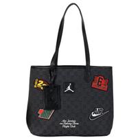Jordan Logo Minimalistinis Didelės Talpos Poliesterio Pirkinių Krepšys Per Petį Unisex krepšiai Juodas JD2543014AD-001 Black