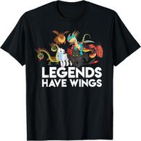 How To Train Your Dragons 3 Hidden World Legends Have Wings T-Shirt S juoda