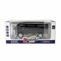 1/32 „Toyota Sea Lion“ mini automobilio modelis, metalo lydinio pritraukimas su garsu ir šviesa, skirtas vaikams berniukams žaislinis autobusas verslo autobuso dovana 1/32-Size:16.5*7*6cm juoda