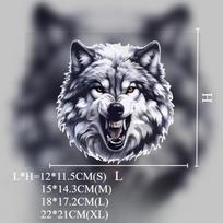 1 vnt. šaunių vilko galvos juokingų automobilių lipdukų, vandeniui atsparių automobilių langų, bagažinės buferio, šoninių kėbulo apsaugos nuo saulės vinilo lipdukų, gyvūnų ir transporto priemonių dekoro S