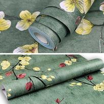 Floral Peel and Stick Wallpaper Pink Plum Flower Removable Self Adhesive Contact Paper Drawer Shelf Liner Vinyl Film for Decor 1mx45cm