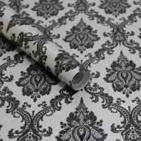 Lipni tapetai miegamajam Juodi lipdukai Juodi ir sidabriniai lipnūs tapetai Dekoras Vinilinė plėvelė Sienų danga 1mx45cm