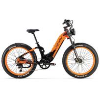 Elektrinis dviratis Cyrusher Trax 750W variklis 26  storos padangos pilna pakaba suaugusiųjų E-bike 52V 20AH hidraulinis diskinis stabdys Maksimali apkrova 150 kg With Accelerator-45Km/h oranžinė