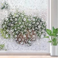 Privatumo langų plėvelė Vaivorykštės langų lipdukas 3D dekoratyvinis langų vinilas Vitražo langų danga Ne lipni plėvelė Saulės UV 30x100cm