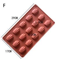 18 ertmių mini maistinis silikoninis madlenų keksiukų formų rinkinys, sausainių forma, pasidaryk pats kriauklės kepimo skarda, forma, virtuvės kepimo reikmenys