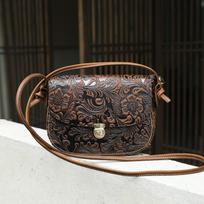 Retro Crazy Horse odos balnelio formos rankinė, unikalaus rašto natūralios odos peties rankinė, universali moteriška crossbody rankinė
