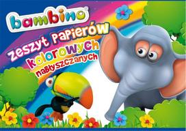 Bambino blizgus spalvotas popierius A4, 10 lapų