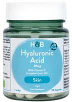Holland & Barrett hialurono rūgštis su vitaminu C, 20 mg – 30 kapsulių