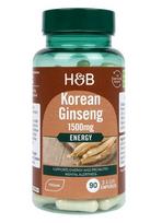Holland & Barrett korėjietiškas ženšenis, 1500 mg – 90 kapsulių
