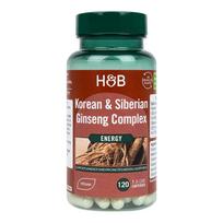Holland & Barrett korėjietiško ir sibirinio ženšenio kompleksas – 120 kapsulių