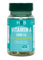 Holland & Barrett vitaminas A, 3300 TV – 90 kapsulių