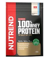 Nutrend 100% išrūgų baltymų milteliai, baltojo šokolado ir kokoso skonio – 400 g