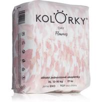 Kolorky Day Flowers vienkartinės ekologiškos sauskelnės XL dydis 12-16 Kg 17 vnt.