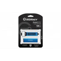 Kingston Ironkey Keypad 200C/128GB/USB 3.0/USB-C/modrý | 205516413 | 740617336610