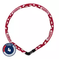 Spyna ABUS Steel-O-Chain™ 4804C/75 Red Symbols // grandinė, 75 cm (raudona)