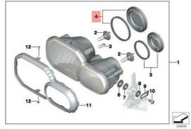 Originalus BMW K70 K72 K73 K75 apsauginis dangtelis su sandarikliu OEM 63128546745