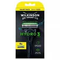 WILKINSON_Sword Hydro 3 skustuvas + 9 peiliukų rinkinys