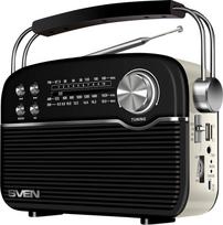 Sven Speaker SVEN SRP-500, black (3W, Bluetooth,FM/AM/SW, USB, microSD, AUXt, battery)