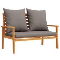 Sodo sofa，Lauko sofa-suoliukas su pagalvėlėmis, 120cm, akacijos masyvas CFE86097