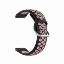 „BestAccessories" silikoninė apyrankė laikrodžiui 20mm, juoda rožinė