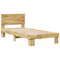 vienvietė lova，suaugusiųjų lova,lovos rėmas su galvūgaliu be čiužinio 75x190 cm ąžuolo masyvo CFE9595724