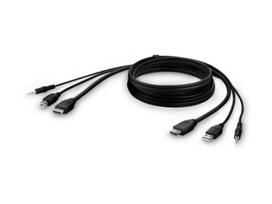 Belkin Secure KVM Combo Cable - Video- / USB- / Audio-Kabel - TAA-konform - USB, Mini-Stecker, HDMI (M)