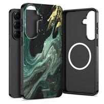 Tech-Protect Lamano MagSafe Case, skirta Samsung Galaxy S26 - Black and Green