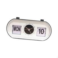 Rankinis apverčiamasis laikrodis kalendorius Analoginis stalo stalo signalas biurui Silver Clock hands