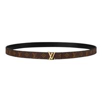 LOUIS VUITTON spausdinto logotipo odinis diržas moterims rudas plotis 2cm 75-Original Box and Bag ruda/juoda