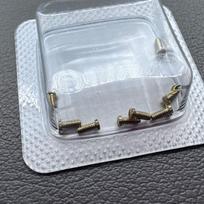 Vyriški auksiniai 3x1mm laikrodžio galinio dangtelio varžtai, plokščia galvute, skirti Cartier laikrodžiams